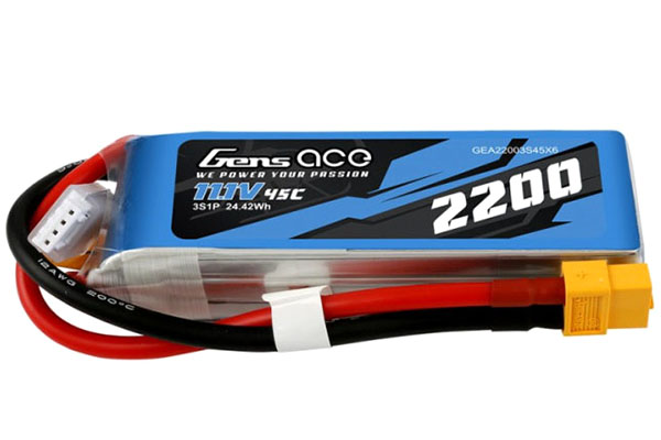 RC Radiostyrt Batteri - 11,1V 2200mAh LiPo - 45C - XT60 - Gens Ace