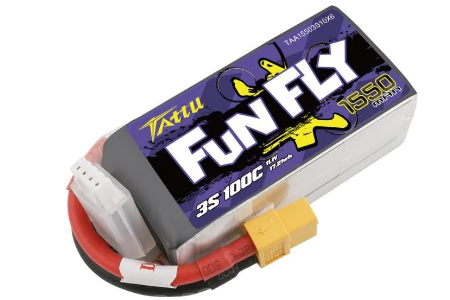 RC Radiostyrt Batteri - 11,1V 1550mAh LiPo - 100C - XT60 - FunFly