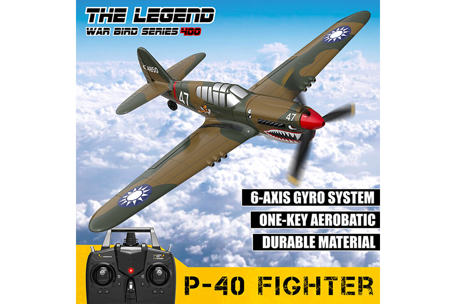 Radiostyrt flygplan - Mini P-40 Warhawk BL - 4 kanals - 2,4Ghz - SRTF