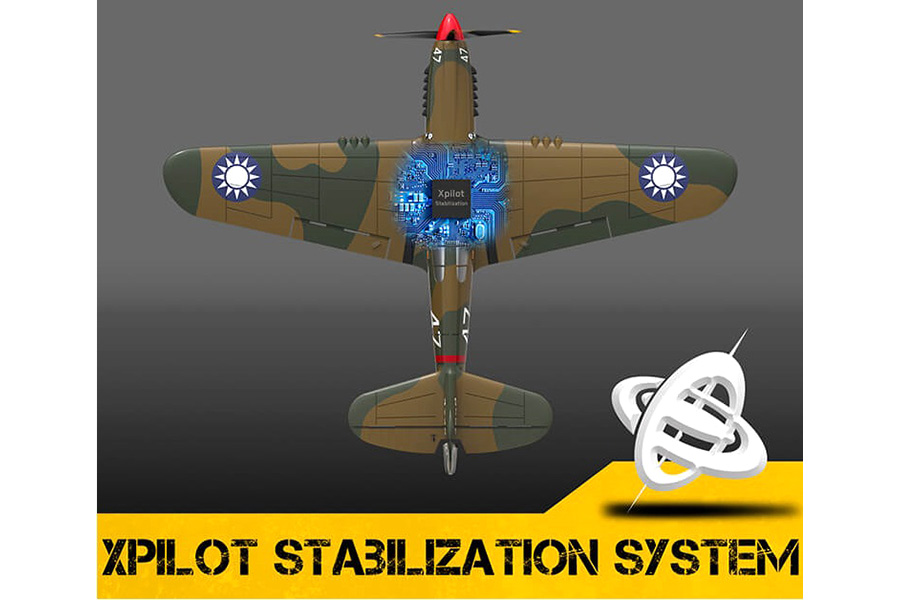 Radiostyrt flygplan - Mini P-40 Warhawk BL - 4 kanals - 2,4Ghz - SRTF