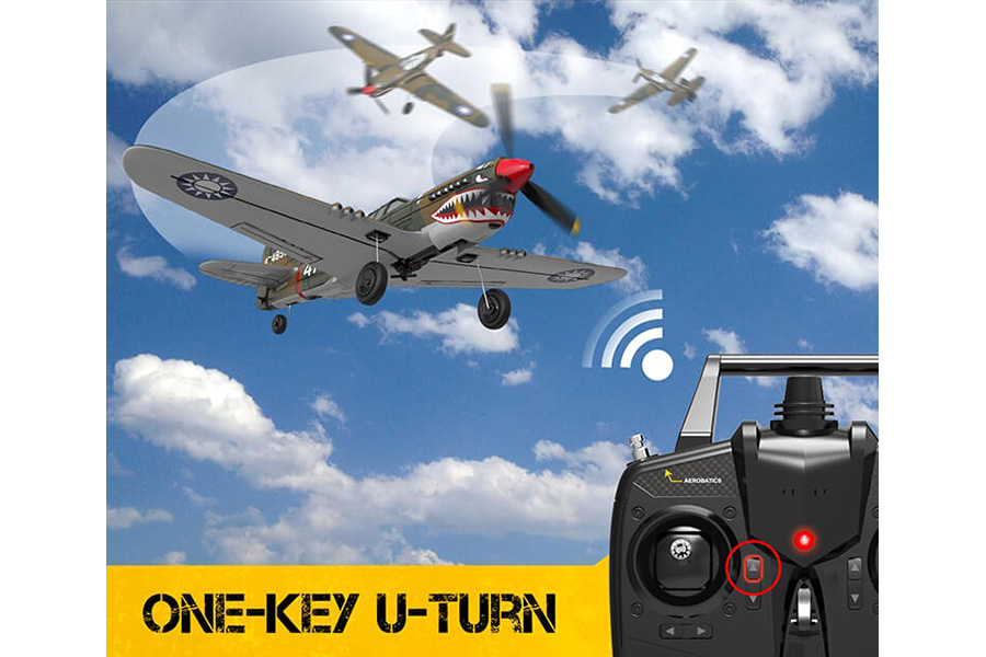 Radiostyrt flygplan - Mini P-40 Warhawk BL - 4 kanals - 2,4Ghz - SRTF