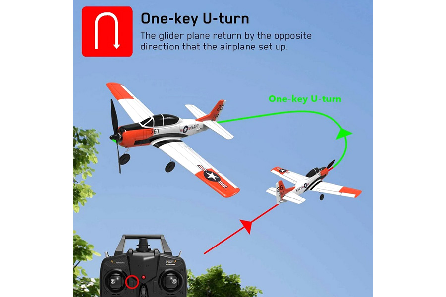 Radiostyrt flygplan - Mini T-28 Trojan BL - 4 kanals - 2,4Ghz - SRTF