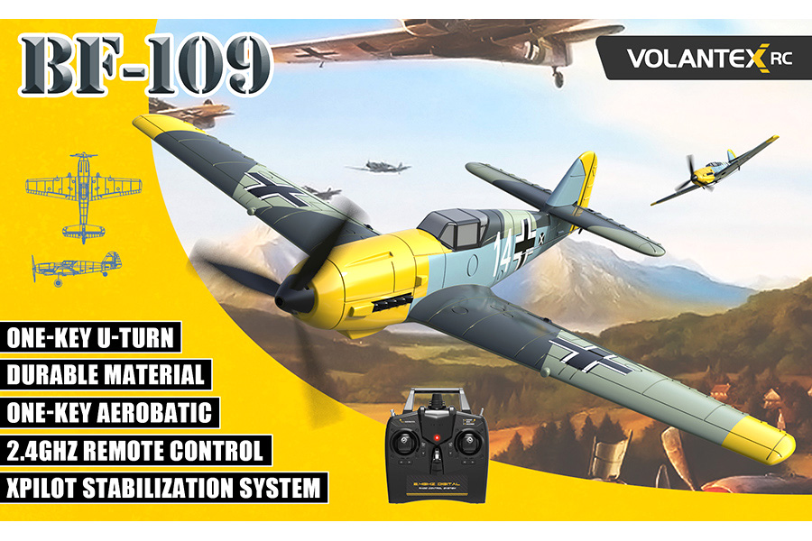 Radiostyrt flygplan - Mini BF-109 BL - 4 kanals - 2,4Ghz - SRTF