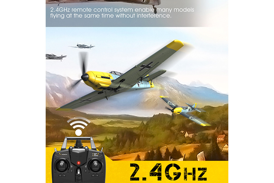 Radiostyrt flygplan - Mini BF-109 BL - 4 kanals - 2,4Ghz - SRTF