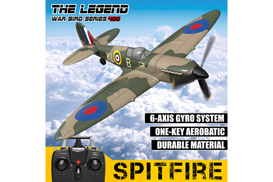 Radiostyrt flygplan - Mini Spitfire BL - 4 kanals - 2,4Ghz - SRTF