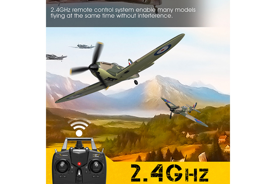 Radiostyrt flygplan - Mini Spitfire BL - 4 kanals - 2,4Ghz - SRTF