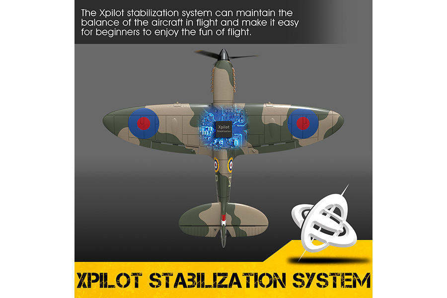 Radiostyrt flygplan - Mini Spitfire BL - 4 kanals - 2,4Ghz - SRTF