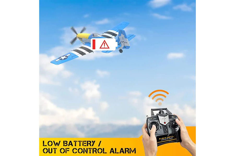 Radiostyrt flygplan - Mini P51D Mustang V2 BL - 4 kanals - 2,4Ghz - SRTF