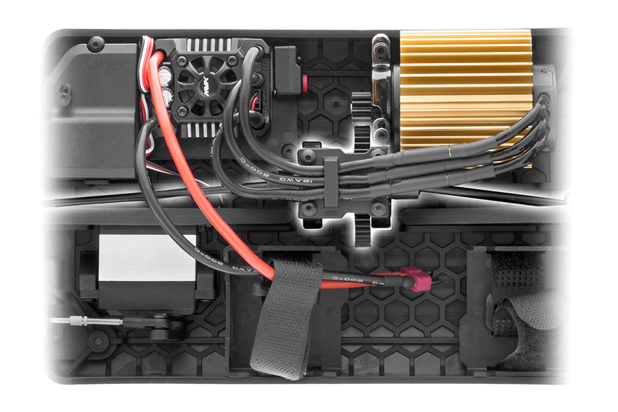 Radiostyrda bilar - 1:8 - QuantumR Flux BL 4000 PRO - Grå/Röd - 4WD - 2,4Ghz - RTR