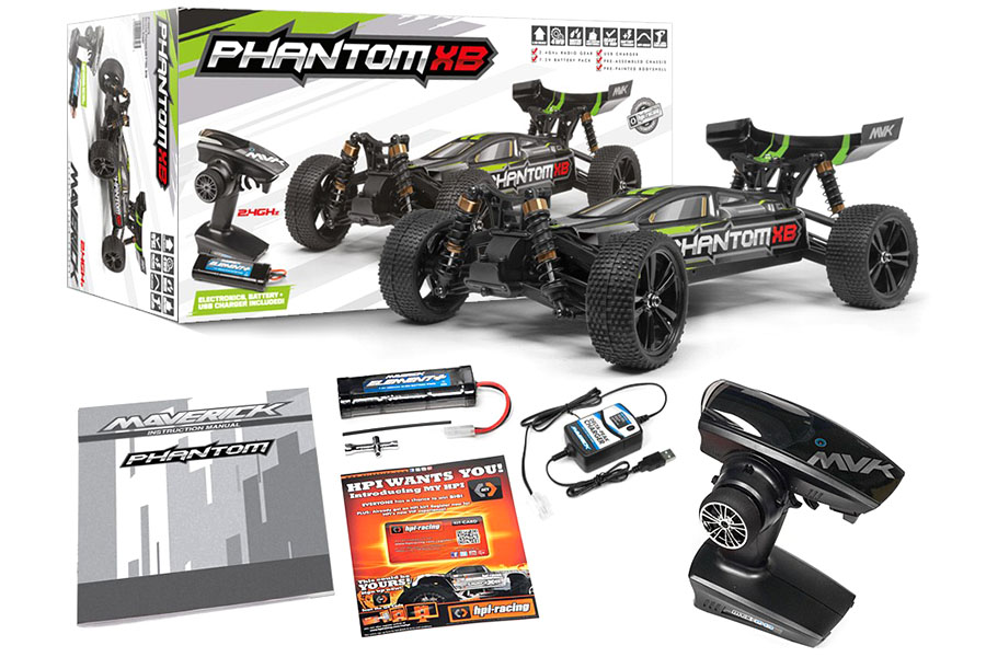 Radiostyrda bilar - 1:10 - Maverick Phantom XB 4wd - 2,4Ghz - RTR