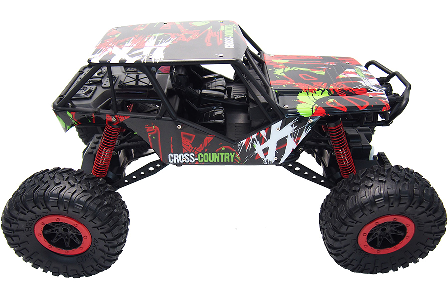 Radiostyrda bilar - 1:10 - Crazy Rock Crawler Red - 4WD - 2,4Ghz - RTR