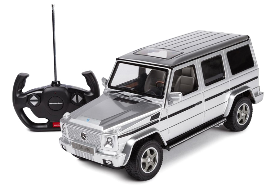 Radiostyrd bil - 1:14 - Mercedes-Benz G55 Silver - RTR