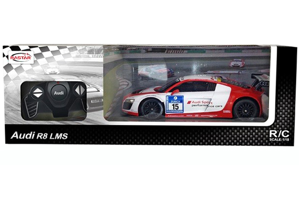 Thumbnail 735 f�r Radiostyrd bil - 1:18 - Audi R8 LMS R&ouml;d - RTR