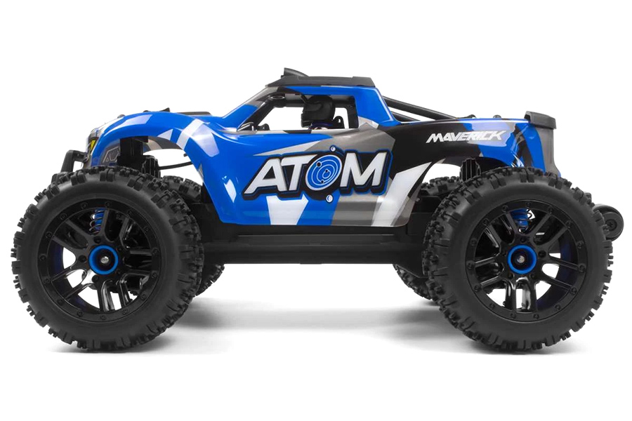 Radiostyrd bil - Maverick RC Atom Blue 4WD - 1:18 - 2,4Ghz - RTR