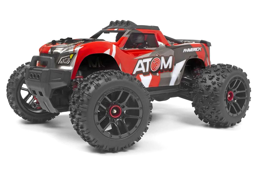 Radiostyrd bil - Maverick RC Atom Red 4WD - 1:18 - 2,4Ghz - RTR