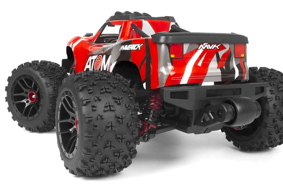 Radiostyrd bil - Maverick RC Atom Red 4WD - 1:18 - 2,4Ghz - RTR