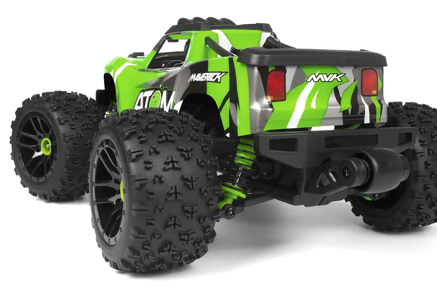 Radiostyrd bil - Maverick RC Atom Green 4WD - 1:18 - 2,4Ghz - RTR