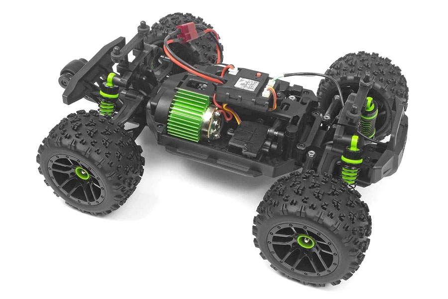 Radiostyrd bil - Maverick RC Atom Green 4WD - 1:18 - 2,4Ghz - RTR