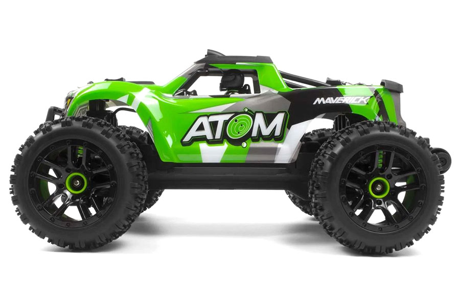 Radiostyrd bil - Maverick RC Atom Green 4WD - 1:18 - 2,4Ghz - RTR