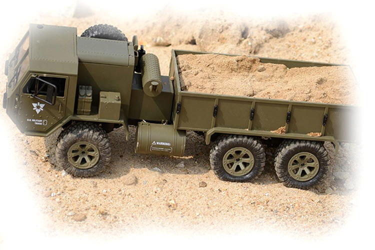 RC Militärfordon - Military Truck P801 6X6 - 1:16 - 2,4Ghz - RTR