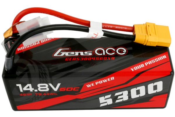 RC Radiostyrt Batteri - 14,8V 5300mAh LiPo 60C 4S1P Gens Ace