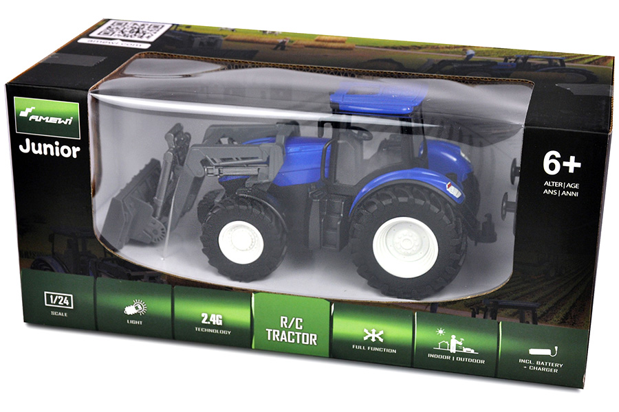 Radiostyrd Traktor - 1:24 Traktor med plog - RTR