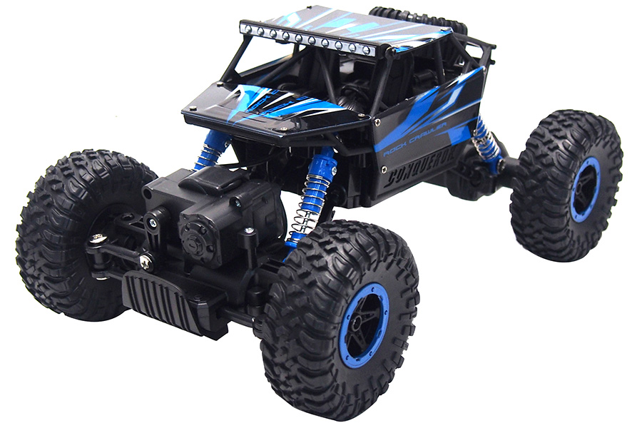 Radiostyrd crawler - 1:18 - Conqueror Rock Crawler Blue - 2,4Ghz - RTR