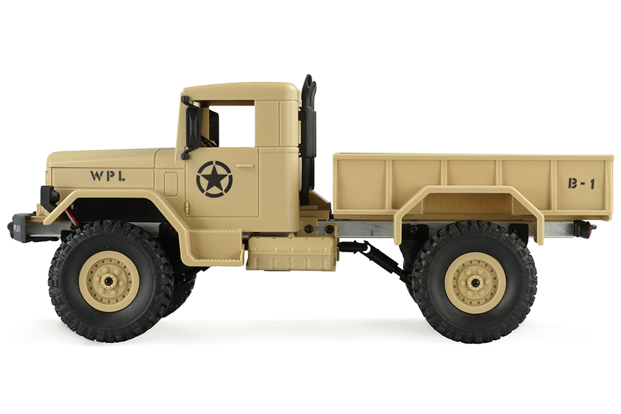 RC Militärfordon - Militärlastbil Sand + Klocka - 1:16 - 2,4Ghz - RTR