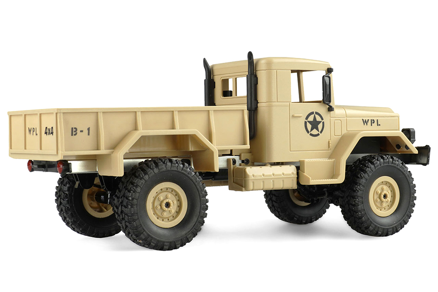 RC Militärfordon - Militärlastbil Sand + Klocka - 1:16 - 2,4Ghz - RTR