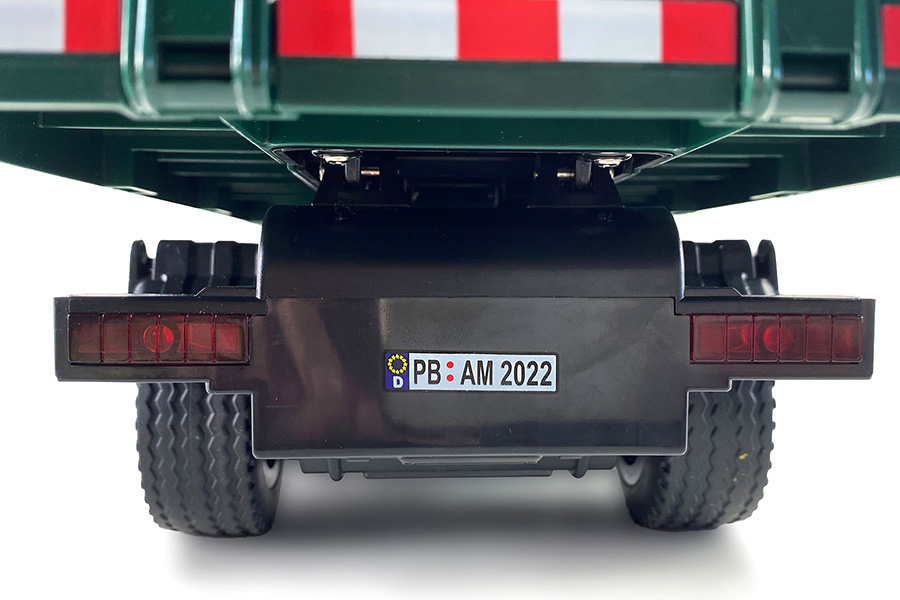 Radiostyrd kranbil - Mercedes Benz Arocs Tippvagn grön - 1:14 - 2,4GHz - RTR