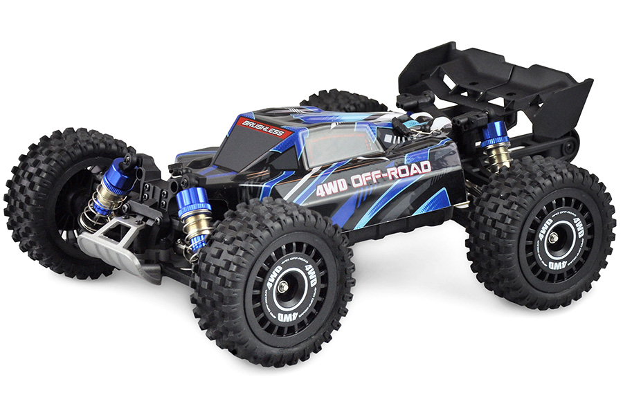 Radiostyrd bil - 1:16 - Hyper GO Buggy Brushless 4wd - Blue - 2,4Ghz - RTR