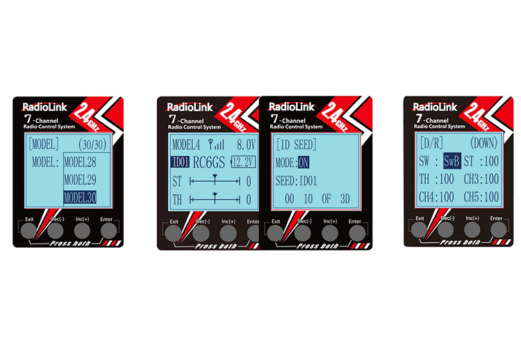 Sändarpaket - 6CH 2,4Ghz - RadioLink RC6GS V3 Gyro Digital Telemetry