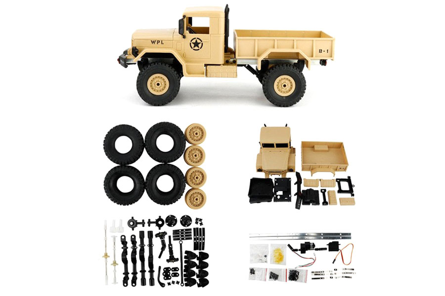 RC Byggsats  - 1:16 - Militärlastbil 4WD - Gul