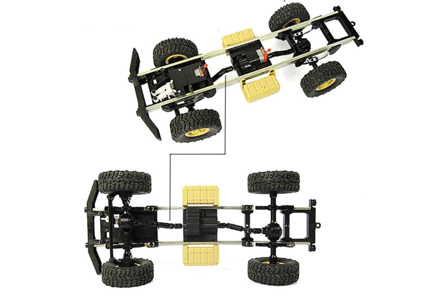 RC Byggsats  - 1:16 - Militärlastbil 4WD - Gul