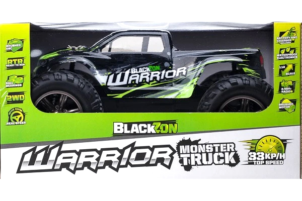 Thumbnail 693 f�r Radiostyrd bil - 1:12 - Blackzon Warrior 2WD - 2,4Ghz - Gr&ouml;n - RTR