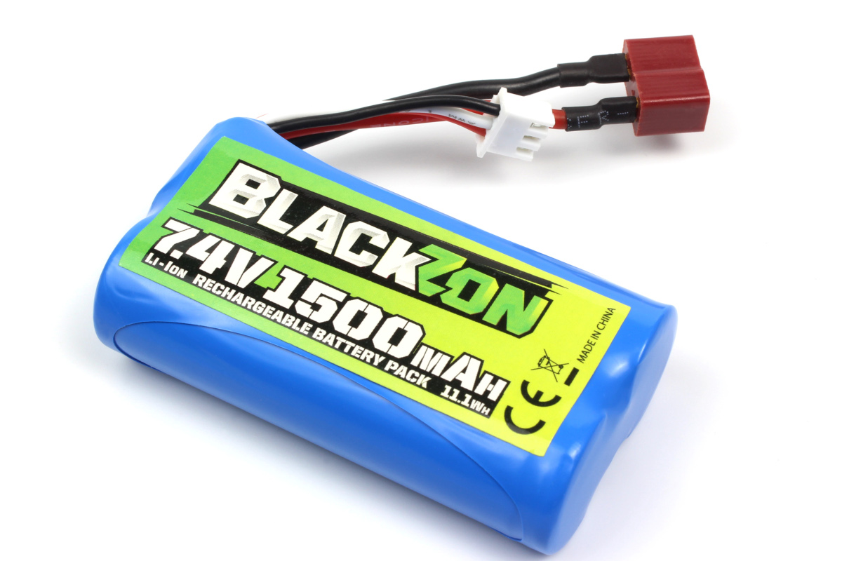 RC Radiostyrt Battery Pack (Li-ion 7.4V, 1500mAh), w/T-Plug