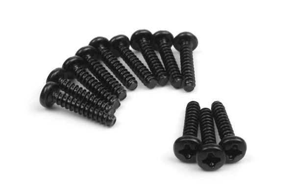 RC Radiostyrt Pan Head Self Tapping Screws 3x15mm (12pcs)