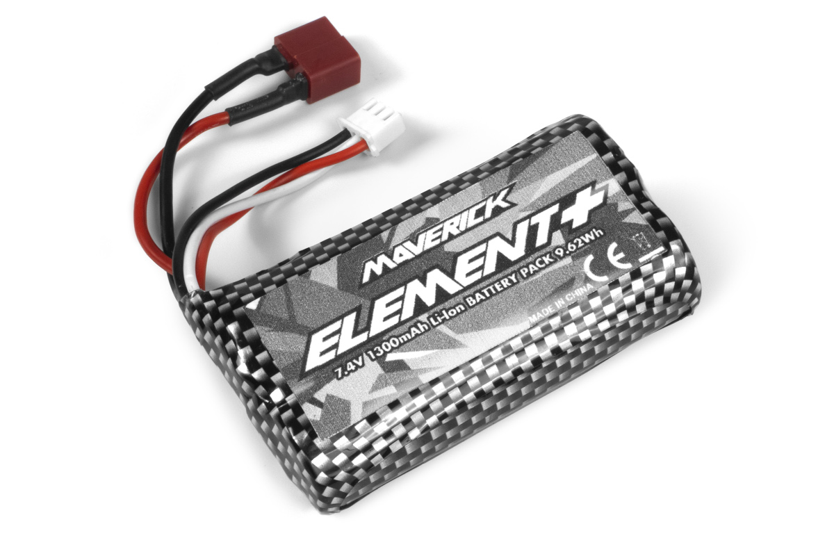 RC Radiostyrt Batteri 7.4V 1300mAh Li-Ion Battery Pack -  Maverick