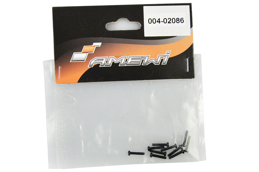 RC Radiostyrt 02086 Skruv Runt huvud 3x10mm platt 10 pack