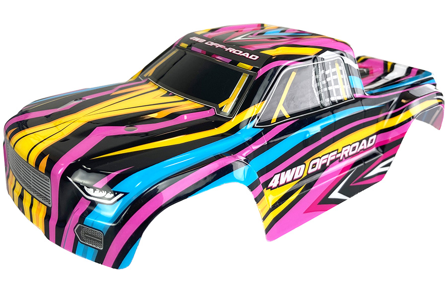 RC Radiostyrt Karosserie MT Hyper Go pink/gelb/schwarz