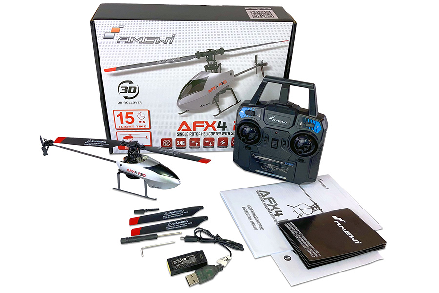 Radiostyrd helikopter - AFX4 R3D - 2,4Ghz - 6G - 4ch - RTF