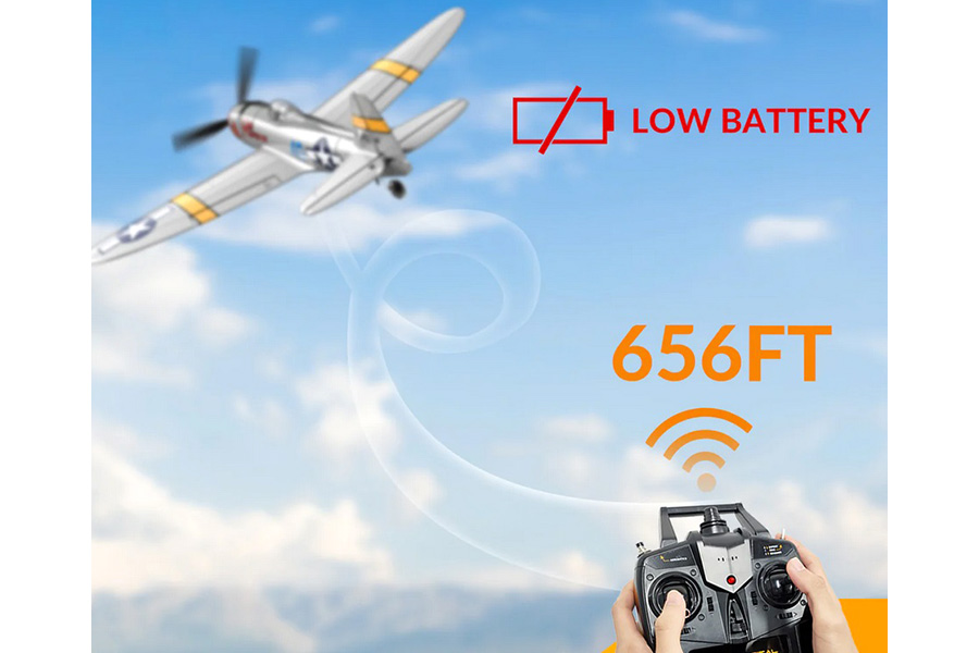 Radiostyrt flygplan - Mini P-47 Thunderbolt BL - 4 kanals - 2,4Ghz - SRTF