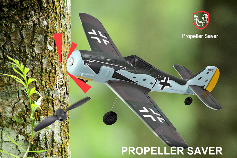 Radiostyrt flygplan - Mini FW190 BL TopRC - 4 kanals - 2,4Ghz - SRTF