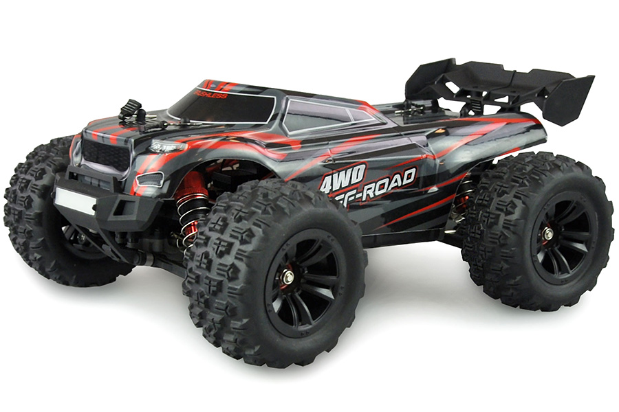 Radiostyrd bil - 1:16 - Hyper GO Truggy brushless 4wd - 2,4Ghz - Svartröd - RTR