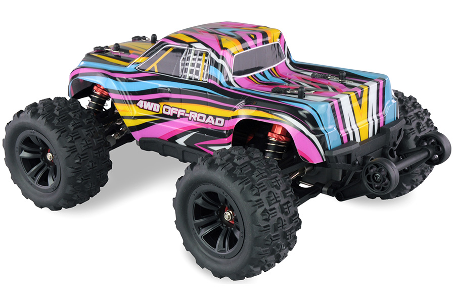 Radiostyrd bil - 1:16 - Hyper GO MT brushless 4wd - 2,4Ghz - Blåröd - RTR