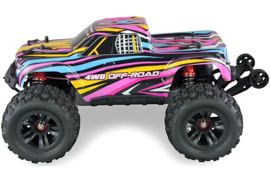 Radiostyrd bil - 1:16 - Hyper GO MT brushless 4wd - 2,4Ghz - Blåröd - RTR