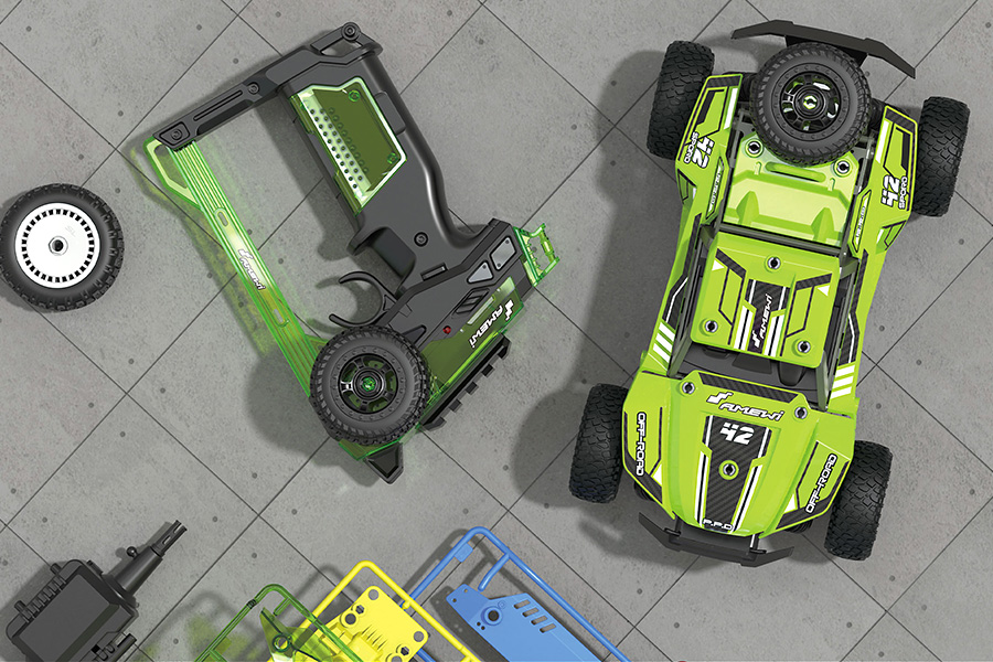 RC Byggsats  - 1:18 - DIY Frog Buggy 2WD - RTR