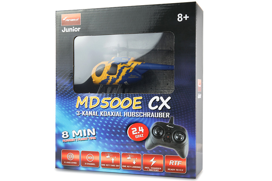 Radiostyrd helikopter - MD500E CX 2,4Ghz Gyro - RTF
