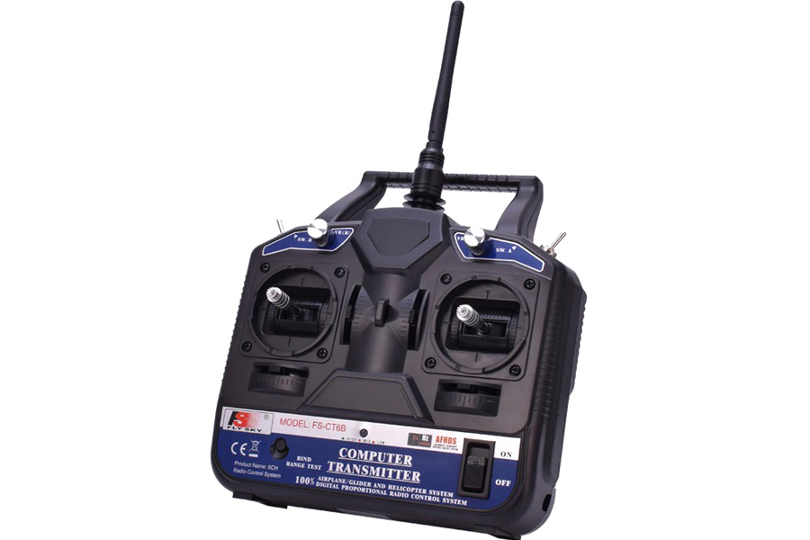 Sändarpaket - 6CH 2,4Ghz - FS-CT6B + FS-R6B AFHDS - FlySky