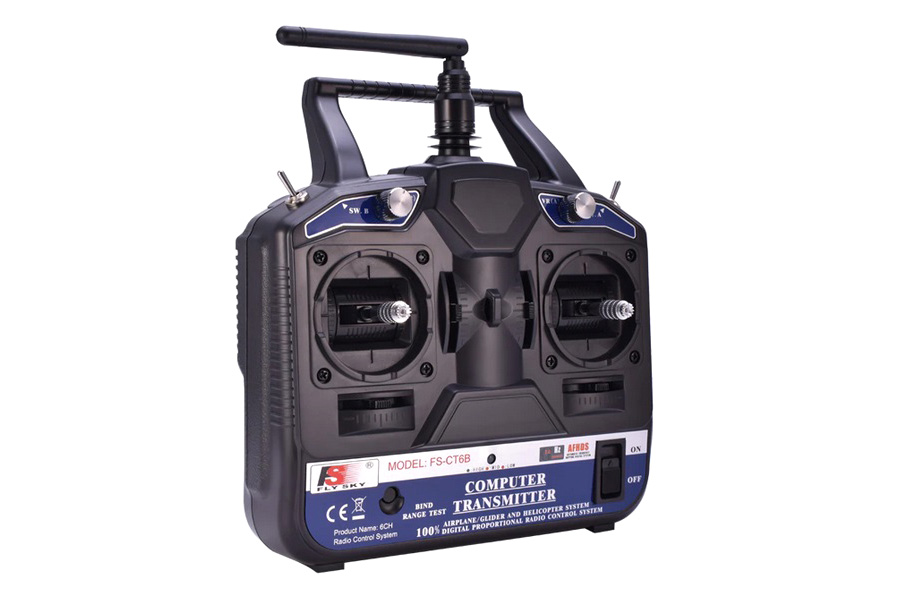 Sändarpaket - 6CH 2,4Ghz - FS-CT6B + FS-R6B AFHDS - FlySky